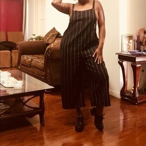 Oversized Stripe Overall Jump Suit